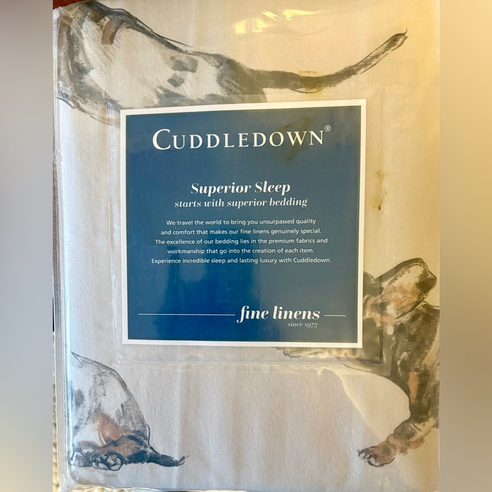 Cuddledown Dachshund Full Size Flannel Duvet Cover